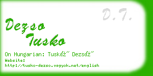 dezso tusko business card